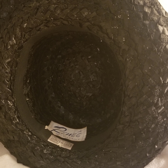 Renee, Women's black straw hat. - Picture 4 of 4